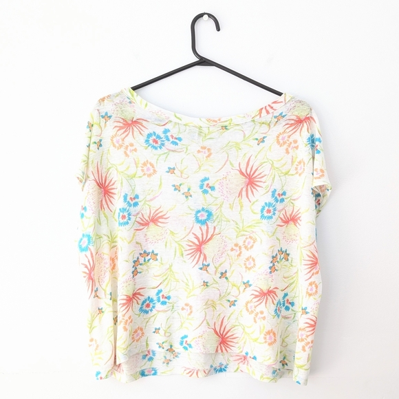 Joie Linen Boxy Floral Top in Size M - Picture 4 of 4